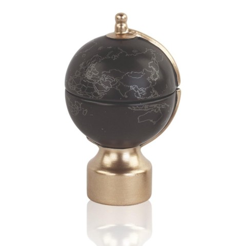 MAPPAMONDO NERO CANDELA CON SCATOLA